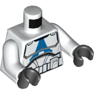 Torso Armor, Blue Chest Marking Print, White Arms, Black Hands Weiß