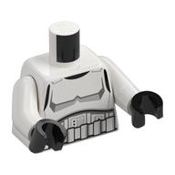 Torso Stormtrooper, Detailed Armor with Thick Chest Lines Print, White Arms, Black Hands Weiß