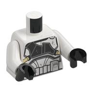 Torso Armor, Clone Trooper, Black Holster print, White Arms, Black Hands Weiß