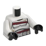 Torso, Night Trooper Armor, Tan Cracks, Dark Red Straps print, White Arms, Black Hands Weiß