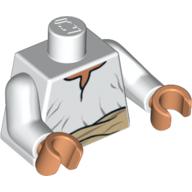 Torso Loose Shirt and Tan Belt Print, White Arms, Nougat Hands Weiß