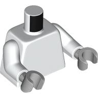 Torso, White Arms, Light Bluish Gray Hands [Plain] Weiß
