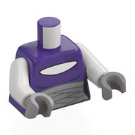 Torso, Dark Purple Shirt, Light Bluish Grey Bandages print, White Arms, Light Bluish Gray Hands Dark Purple