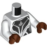 Torso, Black Armor, White Decorations, Silver Symbol print, White Arms, Reddish Brown Hands White