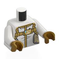 Torso, Jacket, Gold Stripes, Straps, Tan Sides print, White Arms, Pearl Gold Hands White