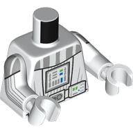 Torso, Darth Vader/Jedi Vader Armor, Utility Belt print, White Arms and Hands Weiß