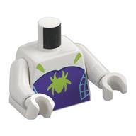 Torso Jumpsuit, Dark Purple Chest, Blue Webs, Lime Ghost Spider Logo print, White Arms and Hands Weiß