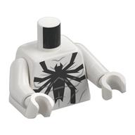 Torso, Black Spider, Webbing print, White Arms and Hands Weiß