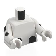 Torso, Black Dalmatian Spots, Tail on Back print, White Arms and Hands White
