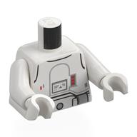 Torso Armour, Red Lights, Utility Belt Print, White Arms and Hands White