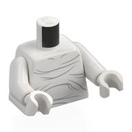 Torso, Dark Bluish Grey Alien Chest Lines print, White Arms and Hands White