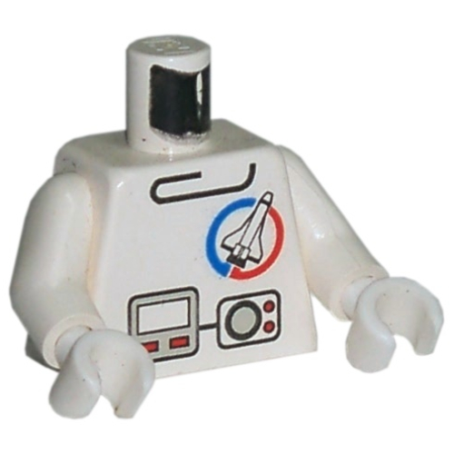 Torso Launch Command Logo, Gray Equipment Print, White Arms and Hands Weiß