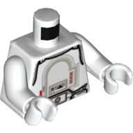 Torso Armor Snowtrooper Print, White Arms and Hands Weiß