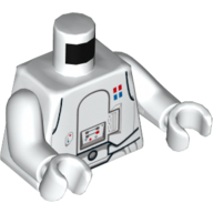 Torso Armor Snowtrooper Commander Print, White Arms and Hands Weiß