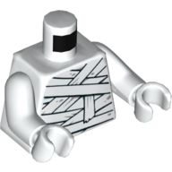 Torso Wrappings Print, White Arms and Hands White