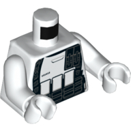 Torso Armor, Stormtrooper print, White Arms and Hands in 