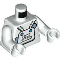 Torso Astronaut Suit, Hoses, Control Panel print, White Arms and Hands White