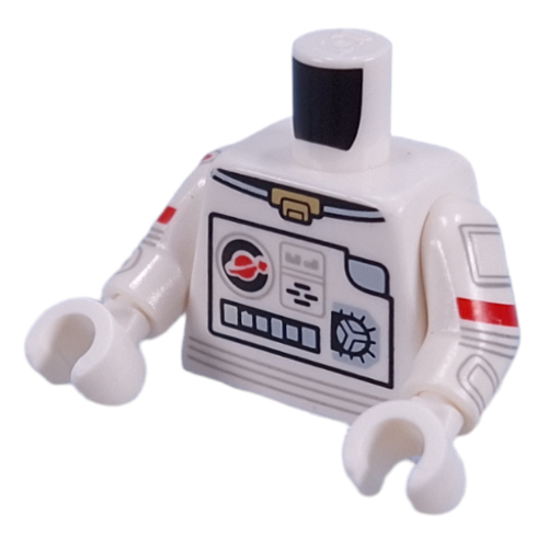 Torso, Astronaut Space Suit, Classic Space Logo print, White Arms and Hands Weiß