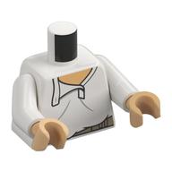 Torso, White Shirt, Open Collar, Dark Tan Belt print, White Arms, Warm Tan Hands White