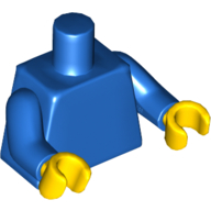 Torso, Blue Arms, Yellow Hands [Plain] Blau