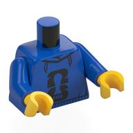 Torso, Hoody, 'FIFA', Trophy on Black Background print, Blue Arms, Yellow Hands Blau