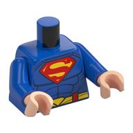 Torso, Muscles, Red/Yellow Superman Symbol, Red/Yellow Belt print, Blue Arms, Light Nougat Hands Blue