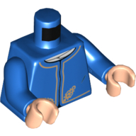 Torso Jacket with Gold Trim Print (Bespin Guard), Blue Arms, Light Nougat Hands Blau