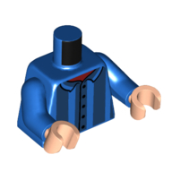 Torso, Dark Blue Stripes Shirt, Dark Red Shirt print, Blue Arms, Light Nougat Hands Blue