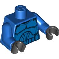 Torso Armor Clone Trooper Print (Clone Wars), Blue Arms, Black Hands Blau