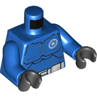 Torso Armor Special Forces Clone Trooper Print, Blue Arms, Black Hands Blue