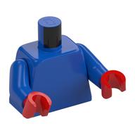 Torso, Blue Arms, Red Hands [Plain] Blau
