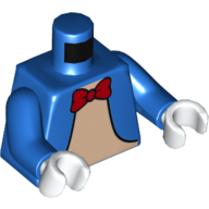 Torso Jacket, White Shirt, Red Bow Tie print, Blue Arms, White Hands Blue