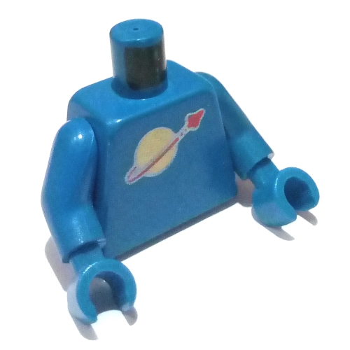 Torso Classic Space Logo Print, Blue Arms and Hands Blau