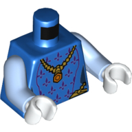 Torso Dark Purple Trim, Gold Necklace Print, Bright Light Blue Arms, White Hands Blue