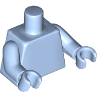 Torso, Bright Light Blue Arms and Hands [Plain] Bright Light Blue