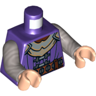 Torso Laketown Guard Uniform Print, Flat Silver Arms, Light Nougat Hands Dunkellila