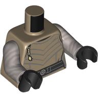 Torso, Silver Chest Plates, Braid, Black Belt print, Flat Silver Arms, Black Hands Dark Tan