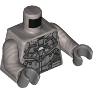 Torso, Armor (Whiplash) print, Flat Silver Arms, Dark Bluish Gray Hands Flat Silver