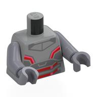 Torso, Ultron Armor Paneling, Red/Metal Pink Markings print, Flat Silver Arms, Light Bluish Gray Hands Light Bluish Gray