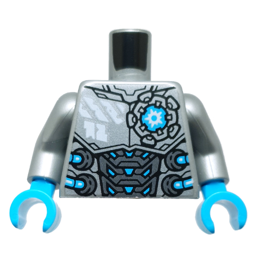 Torso, Silver Armor, Medium Azure Detailing, Symbol print, Flat Silver Arms, Medium Azure Hands Mattsilber