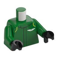 Torso, Racing Suit, Aston Martin Logo print, Green Arms, Black Hands Grün