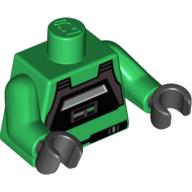 Torso Rebel A-wing Pilot Print, Green Arms, Black Hands Grün