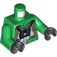 Torso A-Wing Pilot Flight Suit Print, Green Arms, Black Hands Grün