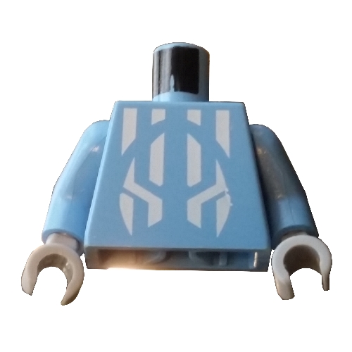 Torso Jayko Print, Medium Blue Arms, Light Bluish Gray Hands Mittelblau