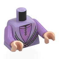 Torso, Robe, Silver Trim, Necklace, Medium Lavender Shirt print, Medium Lavender Arms, Light Nougat Hands Lavender