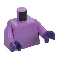 Torso, Medium Lavender Arms, Dark Purple Hands [Plain] Mittellavendel