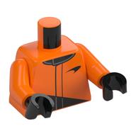 Torso, Racing Suit, McLaren Logo print, Orange Arms, Black Hands Orange