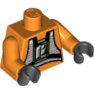 Torso Rebel Pilot Print, Orange Arms, Black Hands Orange
