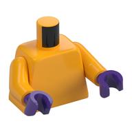 Torso, Orange Arms, Dark Purple Hands [Plain] Bright Light Orange