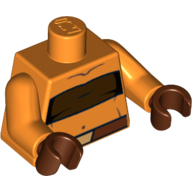 Torso Strap Top and Belt Print (Ahsoka Tano), Orange Arms, Reddish Brown Hands Orange
